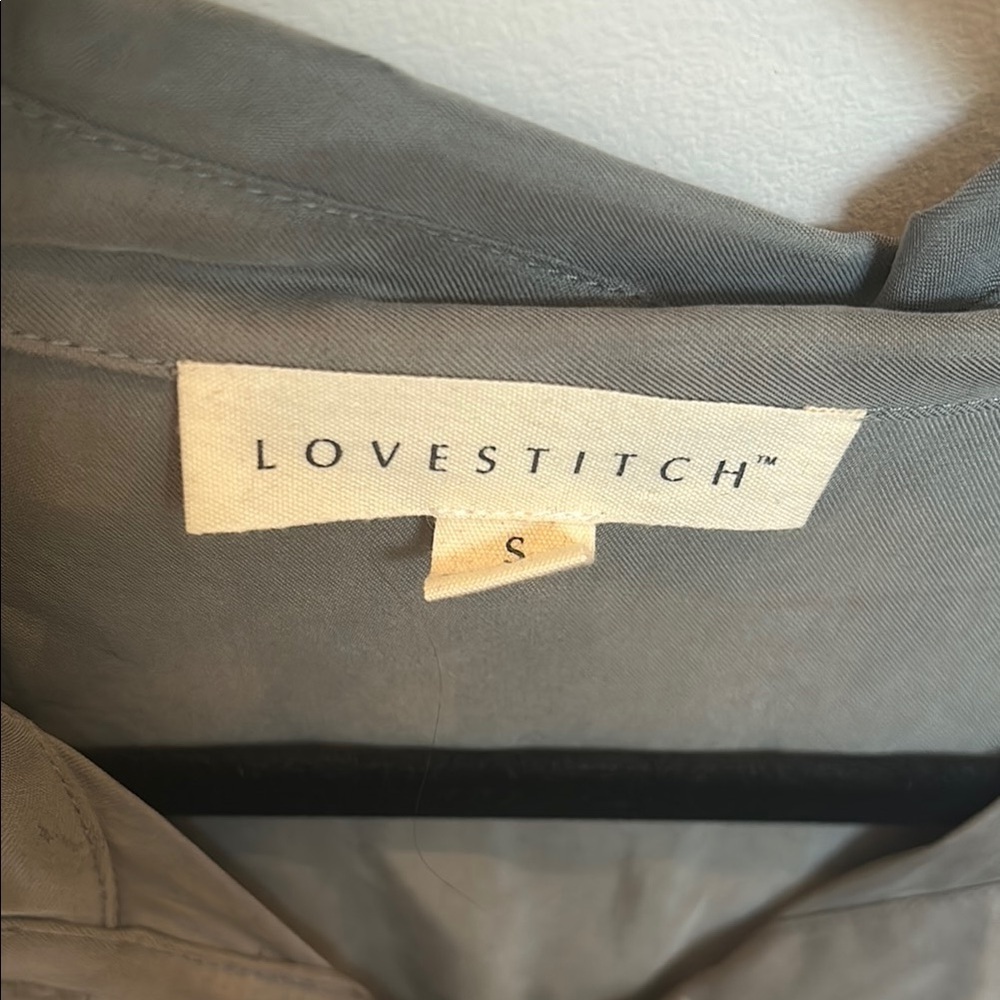 Lovestitch Gray Cuffed Sleeve Shirt - Picture 2 of 5